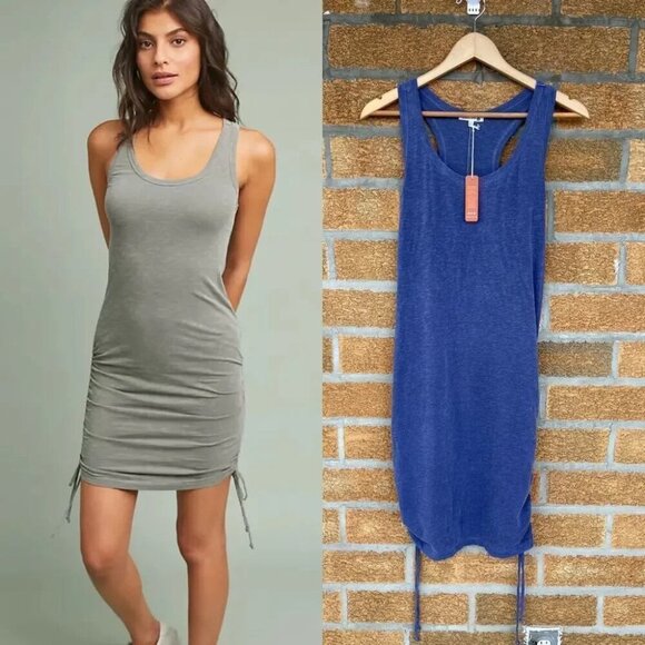 Anthropologie Sundry tank ruche dress size 3/L New - Picture 1 of 11